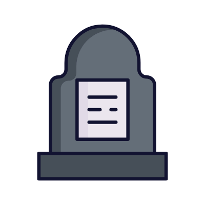 Tombstone Old, Animated Icon, Lineal