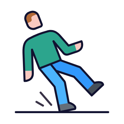 Slippery Floor, Animated Icon, Lineal