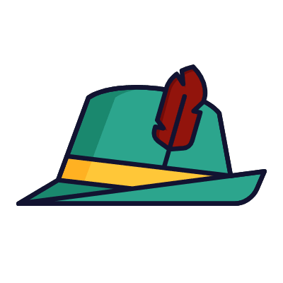 German Hat, Animated Icon, Lineal