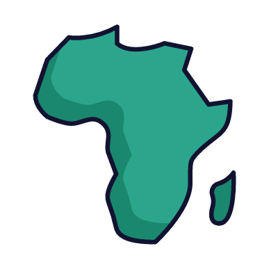 Africa, Animated Icon, Lineal