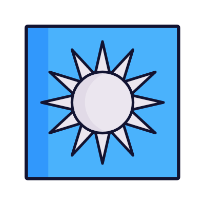 Taiwanese Emblem, Animated Icon, Lineal