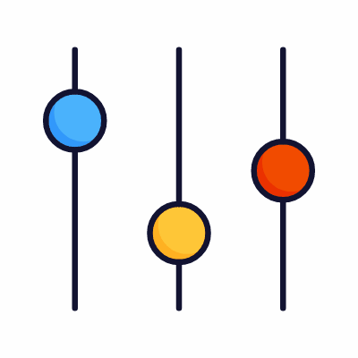 Sliders Vertical, Animated Icon, Lineal