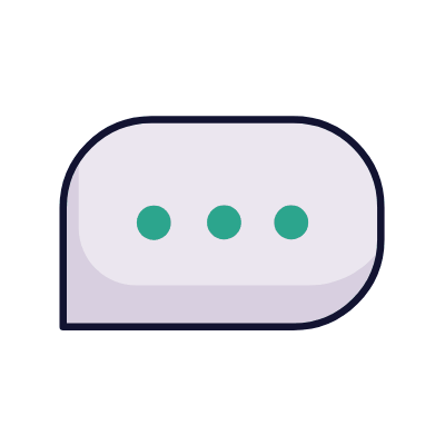 Chat Dots, Animated Icon, Lineal