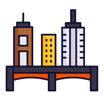 Melbourne, Animated Icon, Lineal