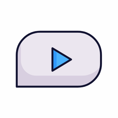 Chat Play, Animated Icon, Lineal