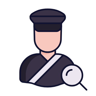 Man Border Guard, Animated Icon, Lineal
