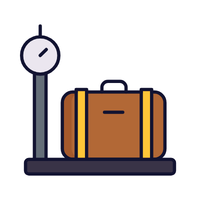 Baggage Scale, Animated Icon, Lineal