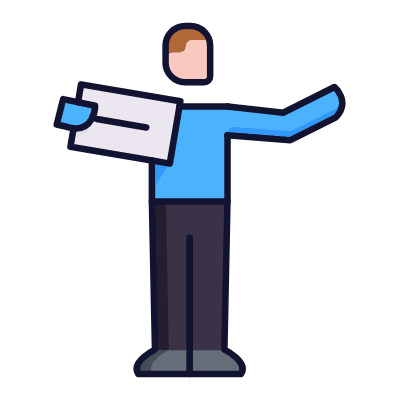 Hitchhike, Animated Icon, Lineal