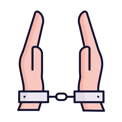 Handcuffs, Animated Icon, Lineal