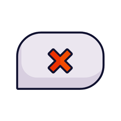 Chat Cross, Animated Icon, Lineal