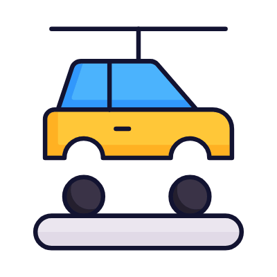 Car Factory Line, Animated Icon, Lineal