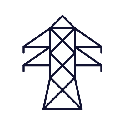 Transmission Tower, Animated Icon, Lineal