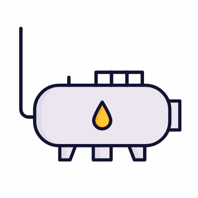 Oil Tank, Animated Icon, Lineal