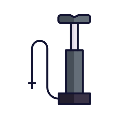 Floor Pump, Animated Icon, Lineal