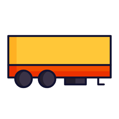 Trailer truck, Animated Icon, Lineal