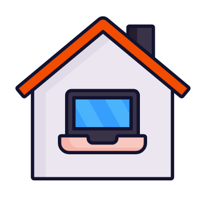 Home Laptop, Animated Icon, Lineal