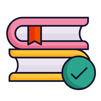 Books Check, Animated Icon, Lineal