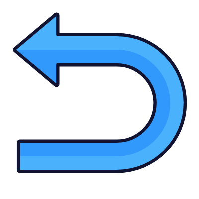 U Turn, Animated Icon, Lineal