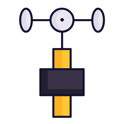 Wind gauge, Animated Icon, Lineal