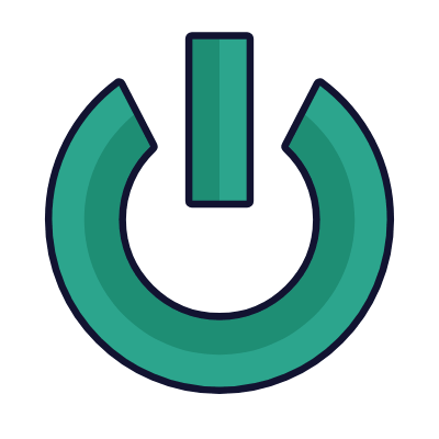 Power Symbol, Animated Icon, Lineal