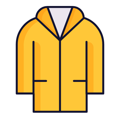 Raincoat, Animated Icon, Lineal