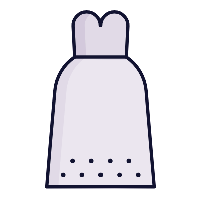 Wedding dress, Animated Icon, Lineal