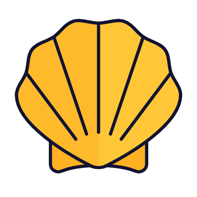 Scallops, Animated Icon, Lineal