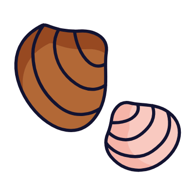 Clams, Animated Icon, Lineal