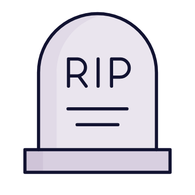 Grave, Animated Icon, Lineal