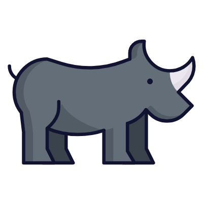 Rhino, Animated Icon, Lineal