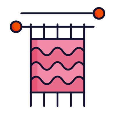 Knitting Needles, Animated Icon, Lineal