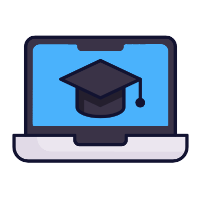 Laptop Education, Animated Icon, Lineal