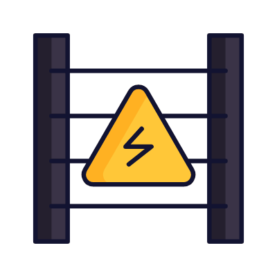 Electric fence, Animated Icon, Lineal