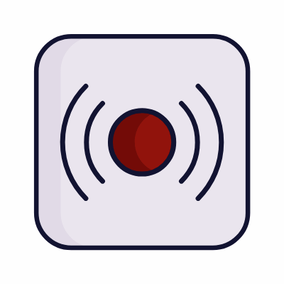 Fire alarm box, Animated Icon, Lineal