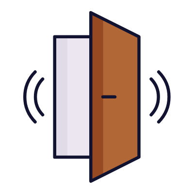 Door Alarm, Animated Icon, Lineal