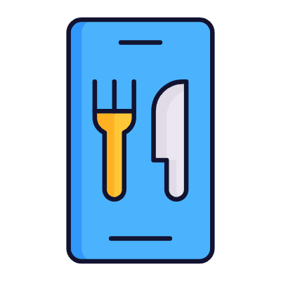 Food app, Animated Icon, Lineal
