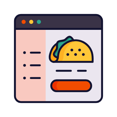 Food order, Animated Icon, Lineal