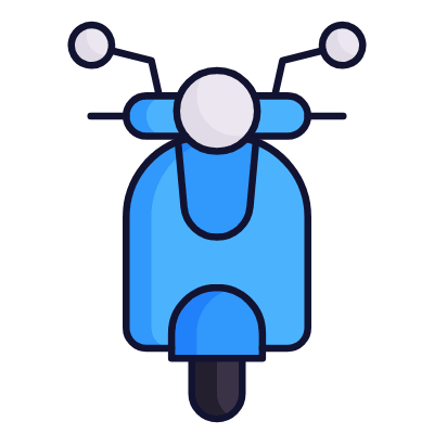 Delivery scooter, Animated Icon, Lineal