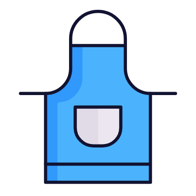 Cooking apron, Animated Icon, Lineal