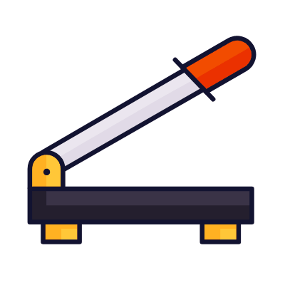 Paper Guillotine, Animated Icon, Lineal