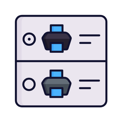 Select printer, Animated Icon, Lineal