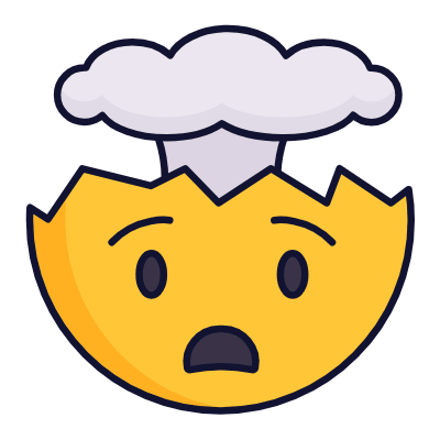 Exploding Head, Animated Icon, Lineal