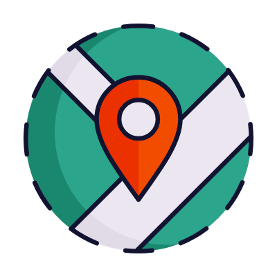 Location Pin Geofence, Animated Icon, Lineal