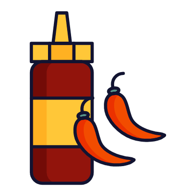 Hot Sauce, Animated Icon, Lineal