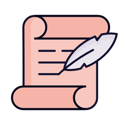 Parchment Writing, Animated Icon, Lineal