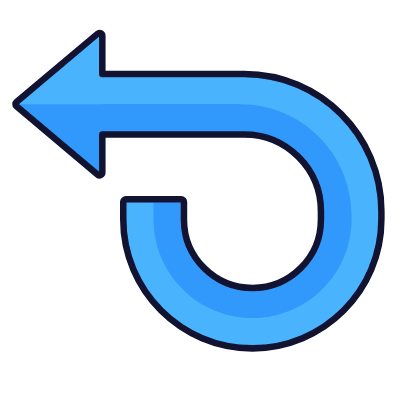 Turn Back, Animated Icon, Lineal