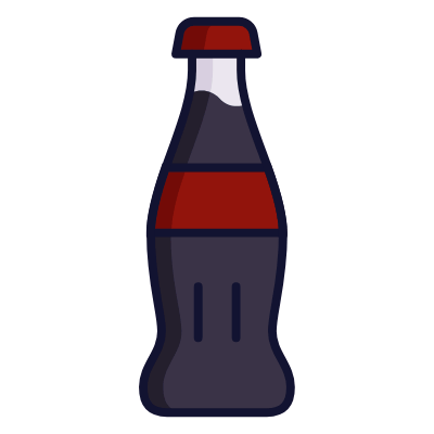 Soda Bottle, Animated Icon, Lineal