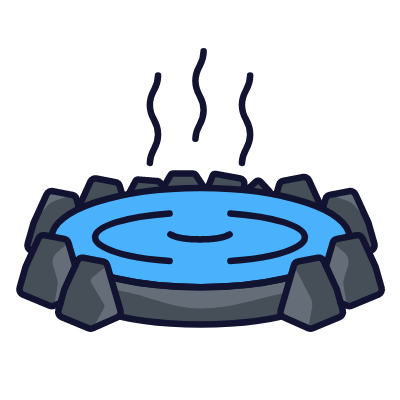 Onsen, Animated Icon, Lineal