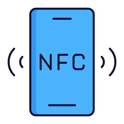 Smartphone NFC, Animated Icon, Lineal