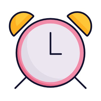 Alarm Clock, Animated Icon, Lineal